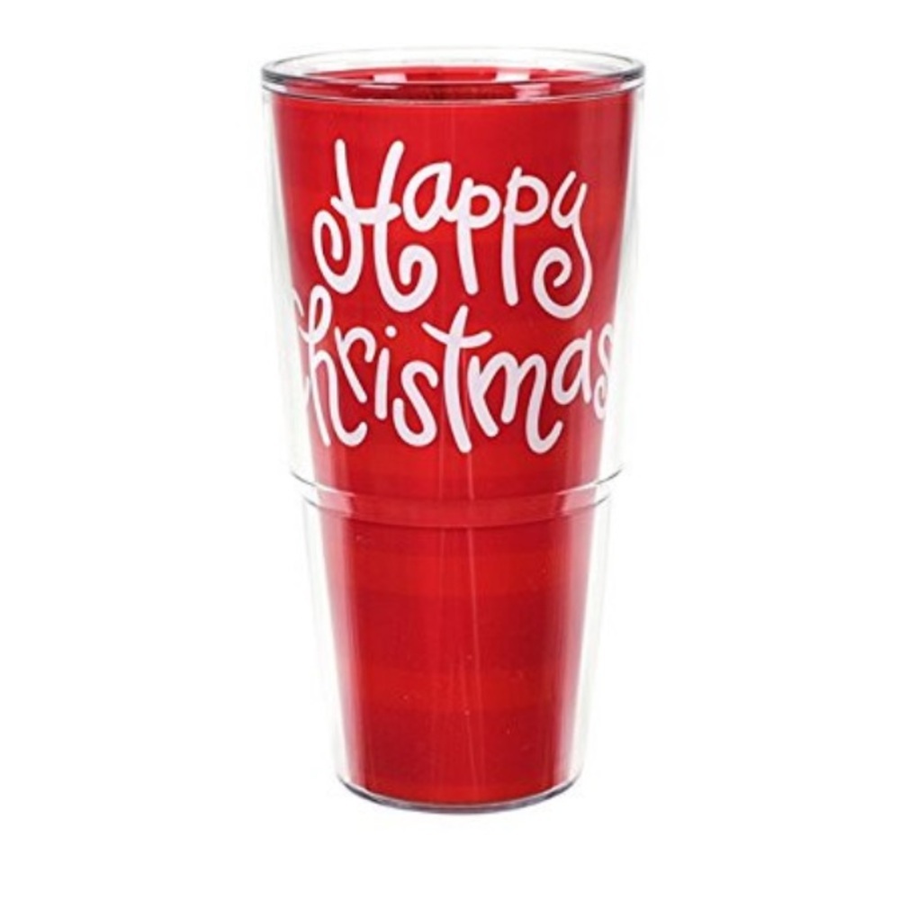 NWT Coton Colors RETIRED Tervis Tumbler Happy Everything “HAPPY CHRISTMAS” Cup